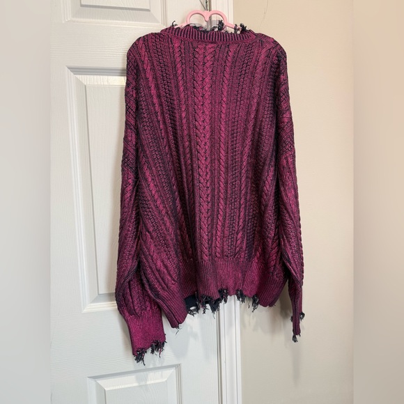 DAWEI SUN limited edition Elodie Metallic Coated Sweater in Cotton Knit XL - Picture 11 of 16